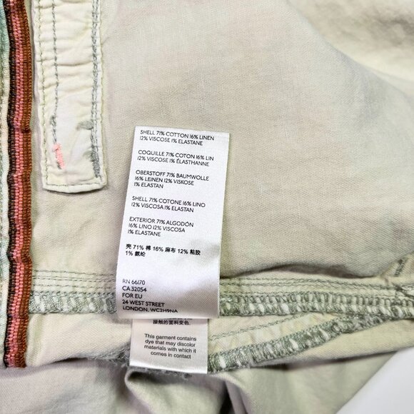 by Anthropologie Size 25 The Wanderer Pants Green Blue Mottled - Picture 10 of 10